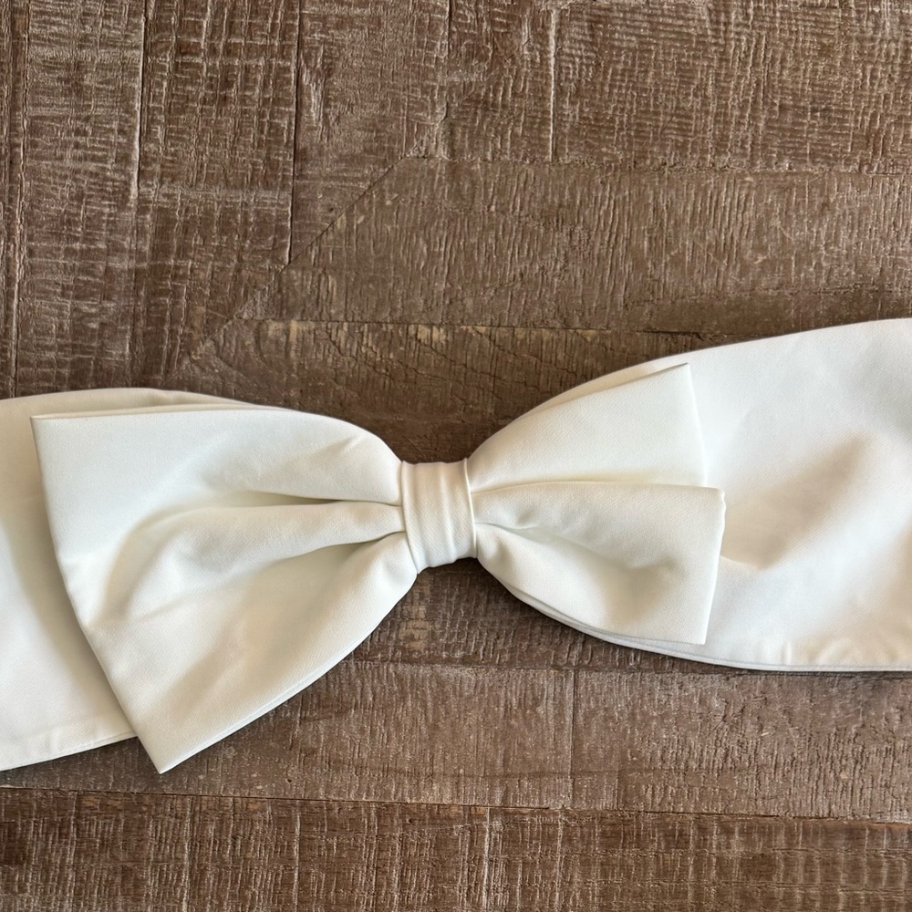NWT GRACIA + WHITE + SLEEVLESS + BOW - Picture 8 of 10